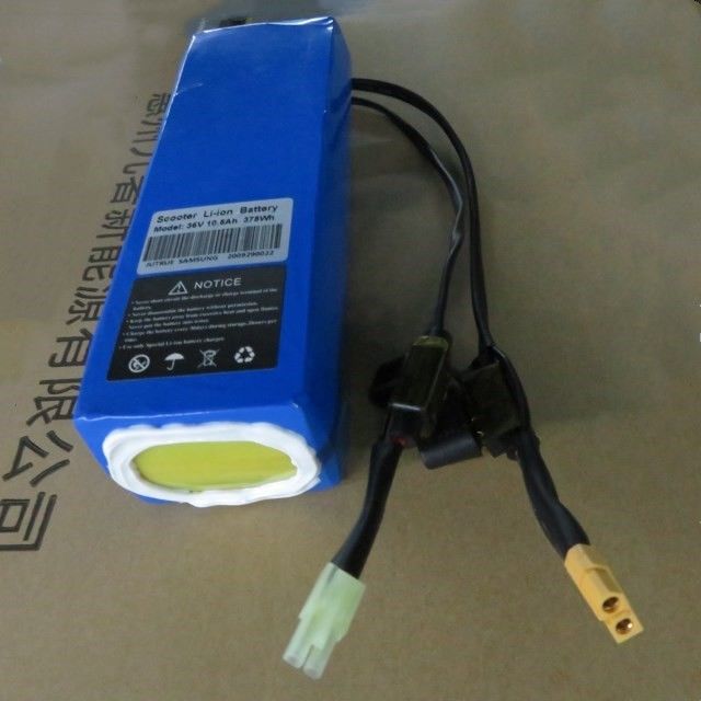 ई स्कूटर के लिए XT60 के साथ 12v 18650 बैटरी पैक 2600mAh 36V 10.4Ah
