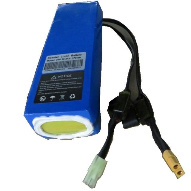 ई स्कूटर के लिए XT60 के साथ 12v 18650 बैटरी पैक 2600mAh 36V 10.4Ah