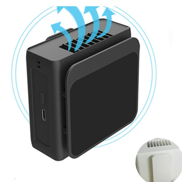 मल्टी फंक्शन पर्सनल बेल्ट फैन, गर्दन पर लटकने वाला कमर क्लिप फैन, बिल्ट-इन 5000mAh बैटरी 5V USB पोर्टेबल पहनने योग्य फैन