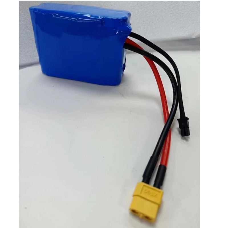 कस्टम बैटरी पैक 7.4V 16Ah 2S5P 18650 सेल 3200mAh BMS 25A MX3.0 चार्जिंग प्लग के साथ