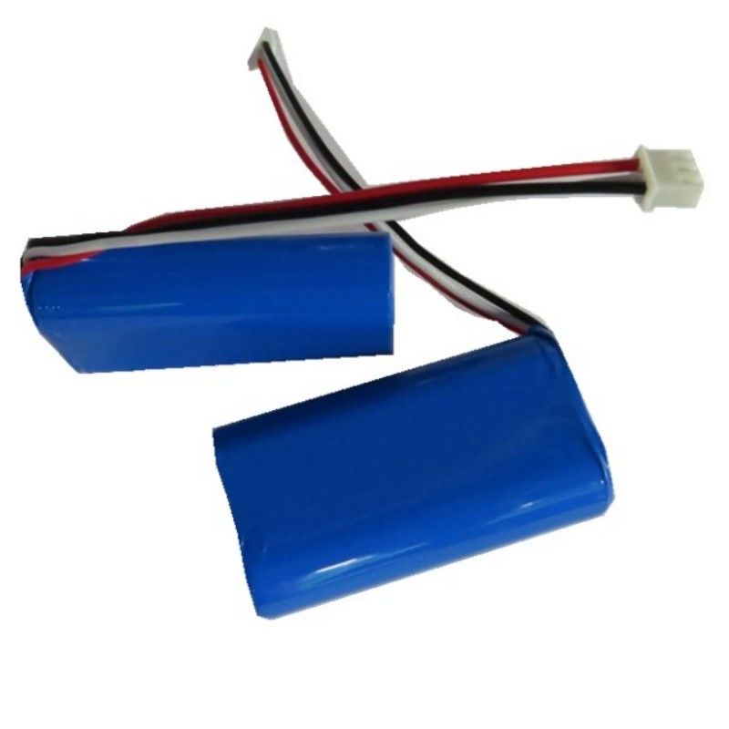7.4V 2600mAh 18650 सेल बैटरी पैक 3 लीड और 3-पिन संपर्क के साथ पोस्ट मशीन के लिए