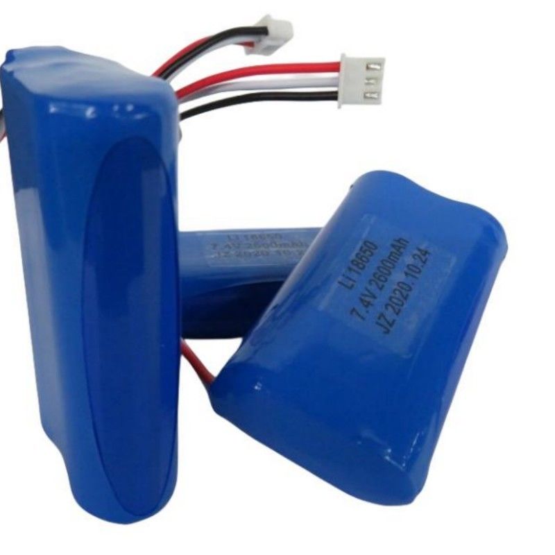 7.4V 2600mAh 18650 सेल बैटरी पैक 3 लीड और 3-पिन संपर्क के साथ पोस्ट मशीन के लिए