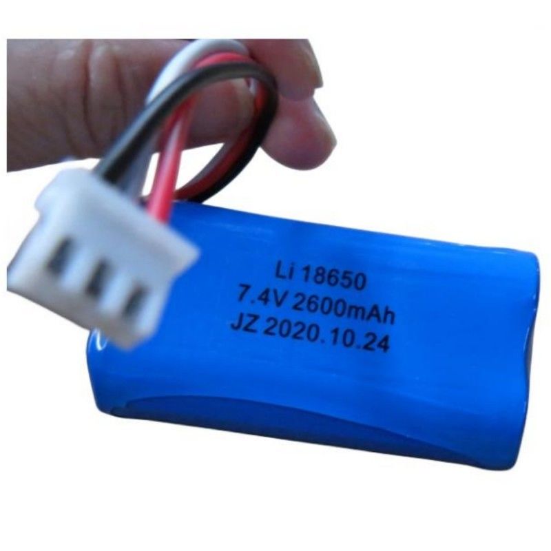 7.4V 2600mAh 18650 सेल बैटरी पैक 3 लीड और 3-पिन संपर्क के साथ पोस्ट मशीन के लिए
