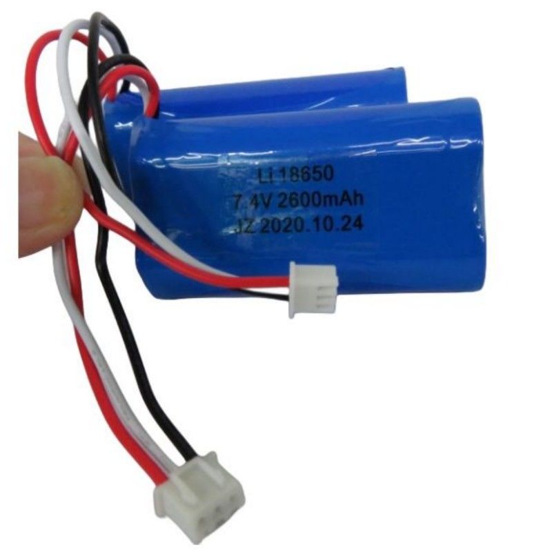 7.4V 2600mAh 18650 सेल बैटरी पैक 3 लीड और 3-पिन संपर्क के साथ पोस्ट मशीन के लिए