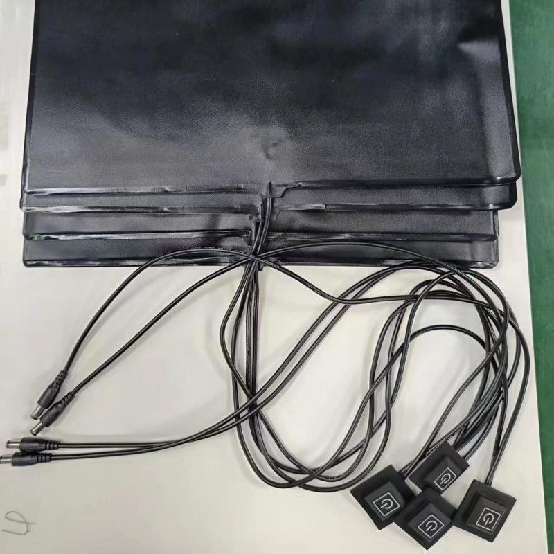 35x35 सेमी कस्टम हीटिंग पैड 12V गर्म खाद्य वितरण बैग के लिए डीसी प्लग के साथ