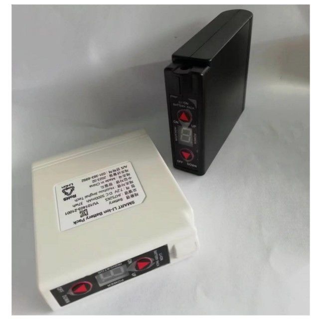 KC 7.4V 5200mAh गर्म कपड़े बैटरी फैन जैकेट बैटरी ऑन/ऑफ स्विच अप और डाउन तापमान नियंत्रण के साथ