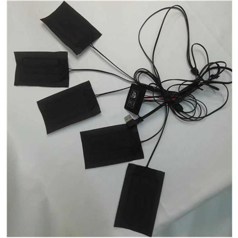कंबल कपड़े हीटिंग पैड 5pcs प्रत्येक 7x11cm 5 में एक 5V USB हीटिंग पैड के लिए वेस्ट