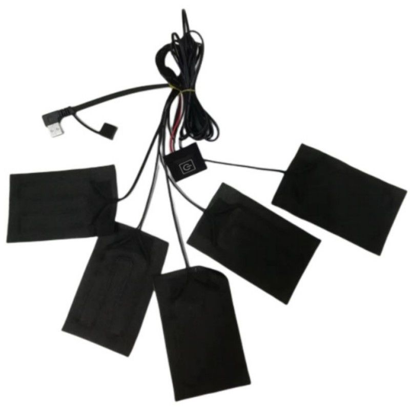 कंबल कपड़े हीटिंग पैड 5pcs प्रत्येक 7x11cm 5 में एक 5V USB हीटिंग पैड के लिए वेस्ट