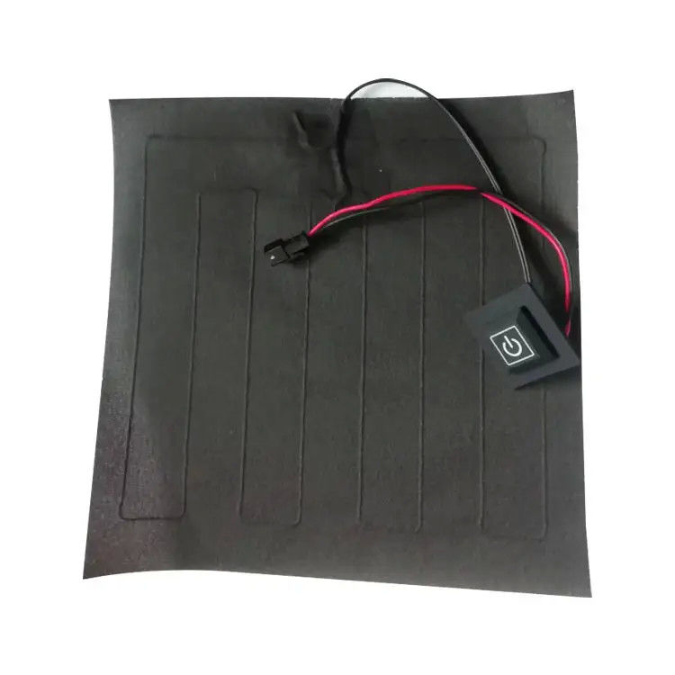 कस्टम कपड़े हीटिंग पैड आकार 20x20 सेमी 3.7V SM 2Pin प्लग के साथ