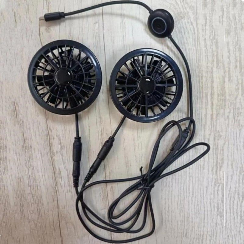 पैंट पंखे 2pcs छोटे शीतलन पंखे 5V प्रकार-सी प्लग के साथ