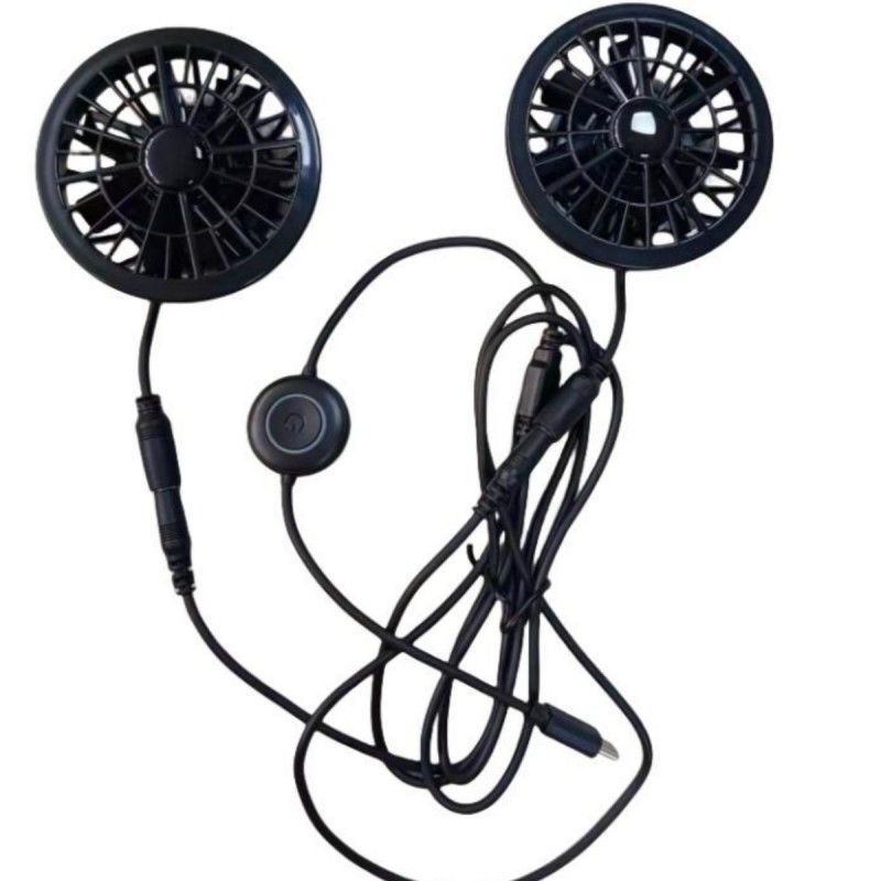 पैंट पंखे 2pcs छोटे शीतलन पंखे 5V प्रकार-सी प्लग के साथ