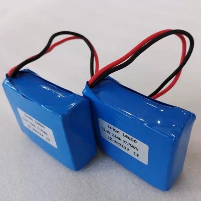 उच्च डिस्चार्ज बैटरी पैक 3S1P 18650 2500mAh 8C 11.1V बैटरी चिकित्सा उपकरण के लिए