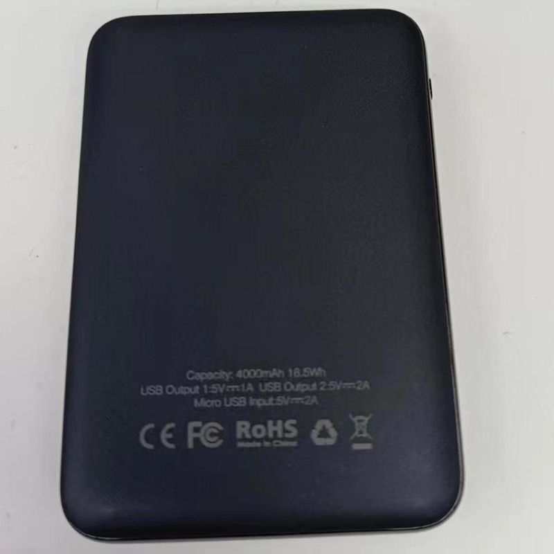 मिनी फास्टर पावरबैंक 4000mAh 5V 2A पाम साइज सुपर स्लिम बैटरी पावरबैंक