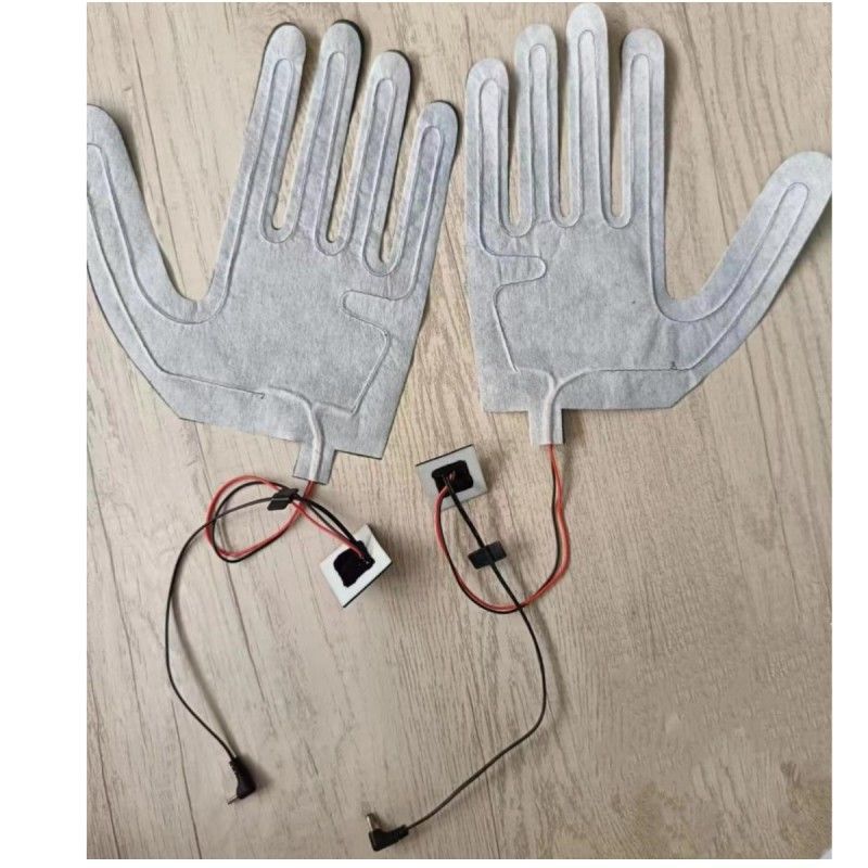 डीसी 3.5x1.35 मिमी प्लग के साथ दस्ताने के लिए कस्टम 7.4V हीटिंग पैड