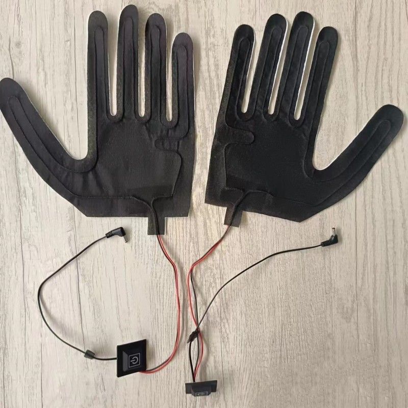 डीसी 3.5x1.35 मिमी प्लग के साथ दस्ताने के लिए कस्टम 7.4V हीटिंग पैड