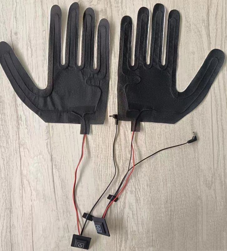 डीसी 3.5x1.35 मिमी प्लग के साथ दस्ताने के लिए कस्टम 7.4V हीटिंग पैड